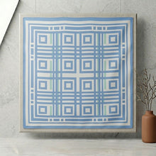 Load image into Gallery viewer, THSS2918: French Blue: Geometric Square Scarf
