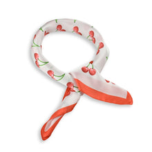 Load image into Gallery viewer, THSS2924: Red: Cherry Ripe Square Scarf

