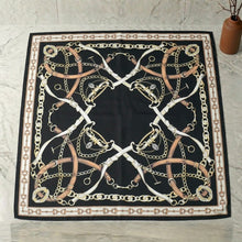 Load image into Gallery viewer, THSS2929: Black: Heritage Equestrian Square Scarf
