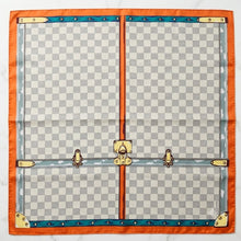 Load image into Gallery viewer, THSS2930: Orange: Luxe Monogram Square Scarf
