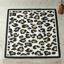 Load image into Gallery viewer, THSS2933: Ivory: Leopard Square Scarf
