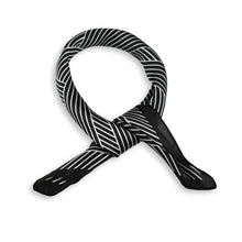 Load image into Gallery viewer, THSS2935: Black: Noir Stripes Square Scarf
