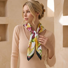 Load image into Gallery viewer, THSS2939: White: Mix Calla Lily Square Scarf
