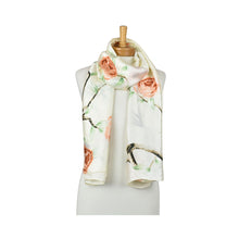 Load image into Gallery viewer, THSS2944: Coral: Blooming Roses Scarf
