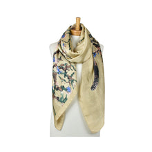 Load image into Gallery viewer, THSS2947: Pale Gold: Kyoto Cherry Blossoms Scarf
