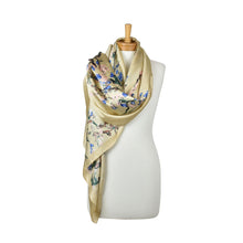 Load image into Gallery viewer, THSS2947: Pale Gold: Kyoto Cherry Blossoms Scarf
