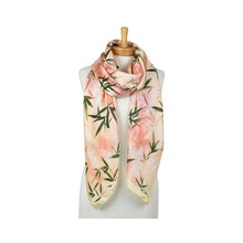 Load image into Gallery viewer, THSS2948: Peach: Bamboo Leaves Scarf
