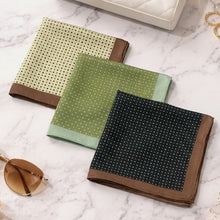 Load image into Gallery viewer, THSS2954: Cream: Multicolour Dotted Square Scarf

