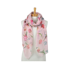 Load image into Gallery viewer, THSS2957: Pink: Tulip Garden Scarf
