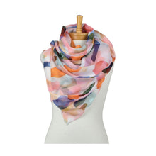 Load image into Gallery viewer, THSS2960: Multicolour: Watercolour Abstract Scarf
