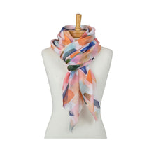 Load image into Gallery viewer, THSS2960: Multicolour: Watercolour Abstract Scarf
