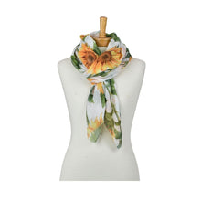 Load image into Gallery viewer, THSS2965: White: Sunflower Scarf
