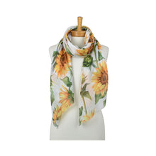 Load image into Gallery viewer, THSS2965: White: Sunflower Scarf
