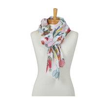 Load image into Gallery viewer, THSS2966: White: Australian Heritage Native Flora Scarf
