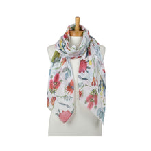 Load image into Gallery viewer, THSS2966: White: Australian Heritage Native Flora Scarf
