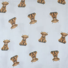 Load image into Gallery viewer, THSS2974: White: Highland Cow Scarf
