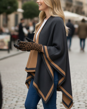 Load image into Gallery viewer, THSW1029: Black Camel: Reversible Border Wrap
