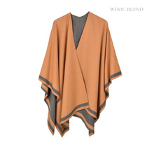 Load image into Gallery viewer, THSW1031: Grey Camel: Reversible Border Wrap
