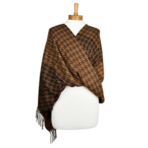 THSS2390: Brown: Houndstooth Scarf